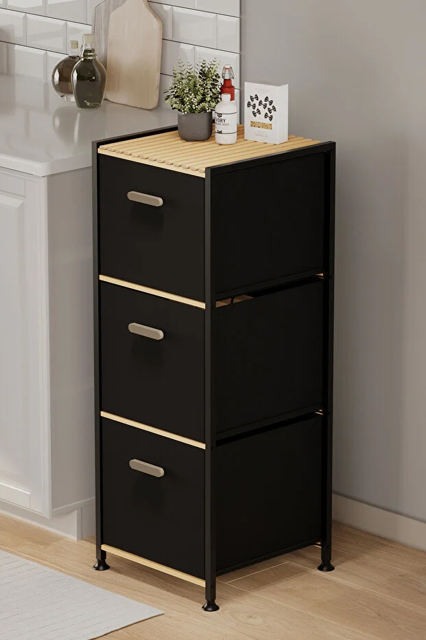 3 Katlı Çok Amaçlı 3 Çekmeceli Mutfak Organizeri Çekmeceli Düzenleyici Dolap